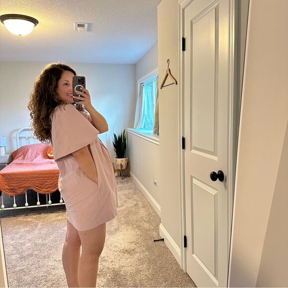 Tuckernuck Pomander Place Pink Purple Flutter Sleeve Mini Dress XS - Picture 3 of 12